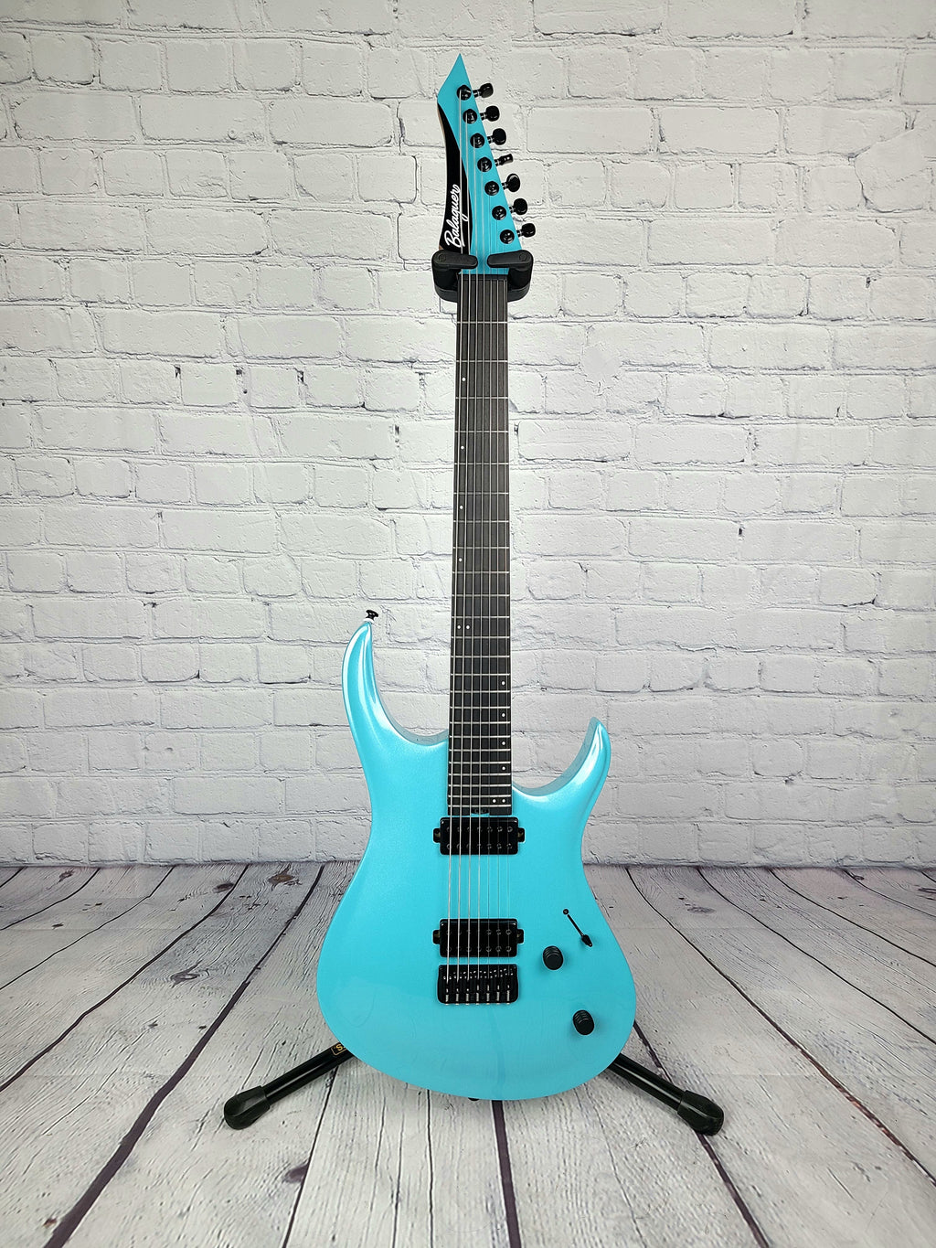 Balaguer Diablo Select 7 String Baritone 27" Electric Guitar Metallic Cerulean Blue