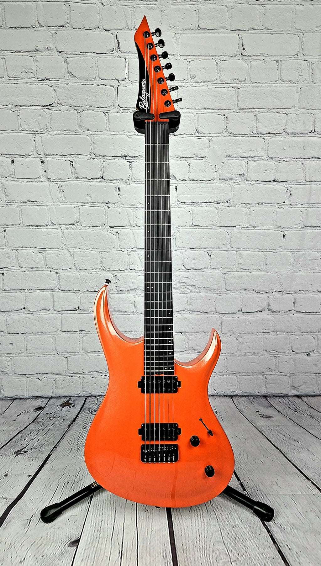 Balaguer Diablo Select 7 String Baritone 27" Electric Guitar Metallic Turbo Orange